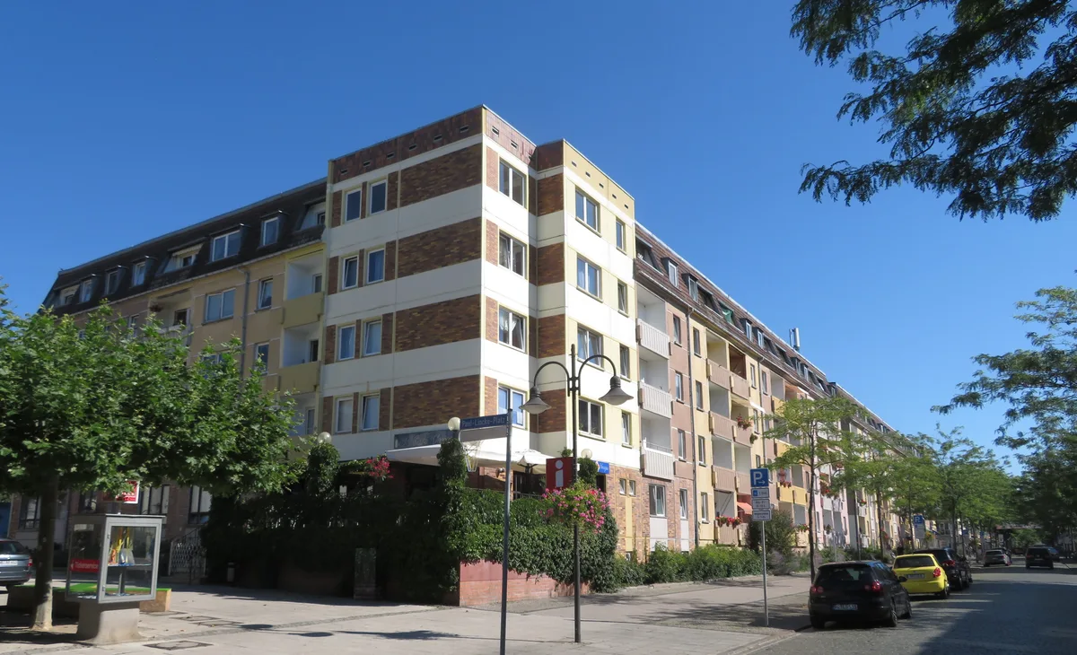 Blick entlang der Bahnstraße in Wittenberge